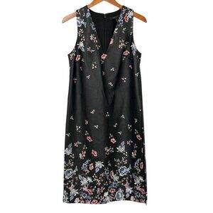 BCBG Maxazria Faux Leather Hadley Tunic Embroidered Long Black Boho Goth Size S